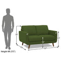 Adorn India Damian 2 Seater Sofa (Green) (3 Year Warranty)