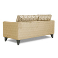 Adorn India Cortina Damask 3 Seater Sofa (Beige)