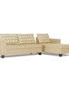 Adorn India Alexia Plus Bricks L Shape 6 Seater Sofa Set (Right Hand Side) (Beige)