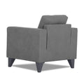 Adorn India Straight line Plus Premium Leatherette Suede 1 Seater Sofa (Grey) (3 Year Warranty)