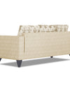 Adorn India Straight line Plus Leaf 3 Seater Sofa (Beige)
