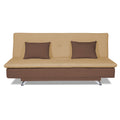 Adorn India Aspen 3 Seater Sofa Cum Bed (Brown and Beige) (3 Year Warranty)