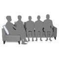Adorn India Bryson L Shape 6 Seater Sofa Set Plain (Left Hand Side) (Grey) (3 Year Warranty)