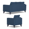 Adorn India Hallton Tufted 3-1-1 Five Seater Sofa Set (Blue)  (3 Year Warranty)