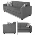Adorn India Wood Blazer Plus 3-1-1 Five Seater Sofa Set (Grey)