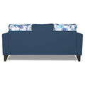 Adorn India Hallton Digitel Print Cushion 3 Seater Sofa (Blue) (3 Year Warranty)