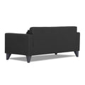 Adorn India Bladen Leatherette 3 Seater Sofa (Black)