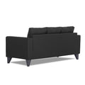 Adorn India Straight line Plus Leatherette 3 Seater Sofa (Black) (3 Year Warranty)