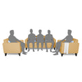Adorn India Bladen 3-1-1 Five Seater Sofa Set (Wood,Foam) (Beige)