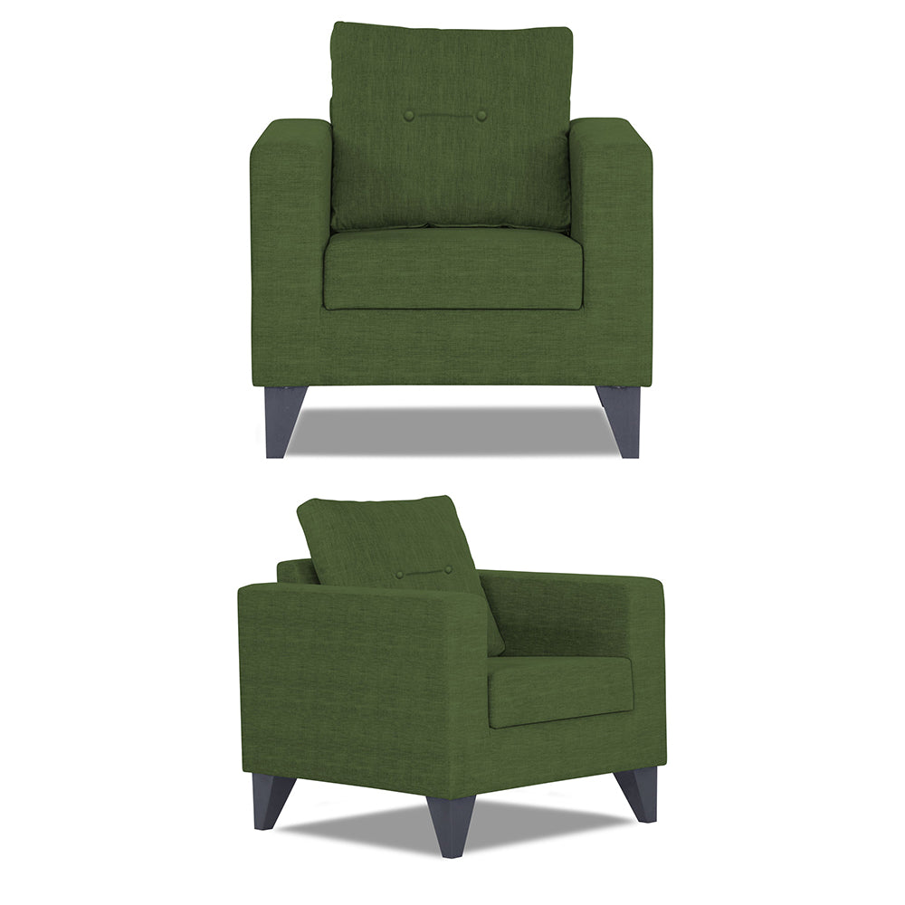 Adorn India Hallton Tufted 3+2+1 6 Seater Sofa Set (Green)