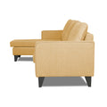 Adorn India Chandler L Shape 4 Seater Sofa Set Plain (Beige)