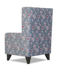 Adorn India Christopher 1 Seater Wing Chair Floral Print (Grey)
