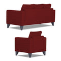 Adorn India Hallton Plain 3+1+1 5 Seater Sofa Set (Maroon) (3 Year Warranty)