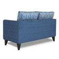 Adorn India Cortina Damask 2 Seater Sofa (Blue)