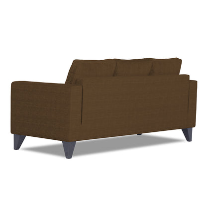 Adorn India Hallton Plain 2 Seater Sofa Set (Brown)