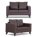Adorn India Straight line Plus Leatherette 3+2+1 6 Seater Sofa Set (Brown) (3 Year Warranty)