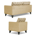 Cortina Damask 3+1+1 5 Seater Sofa Set with Centre Table (Beige) Modern