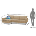 Adorn India Damian L Shape 6 Seater Sofa Set LHS (Beige) (3 Year Warranty)