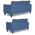 Adorn India Enzo Decent 3+2 5 Seater Sofa Set with Centre Table (Blue)