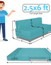 Adorn India Easy Alyn Plus Decent 1 Seater Sofa Cum Bed (2.5x6) (Aqua Blue)