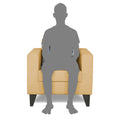 Adorn India Wood Bladen 1 Seater Sofa (Beige)