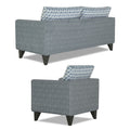 Tornado Bricks 3+1+1 5 Seater Sofa Set with Centre Table (Grey)