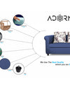 Adorn India Magnum 3-1-1 Sofa Set (Blue)