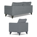 Adorn India Enzo Decent 3+1+1 5 Seater Sofa Set with Centre Table (Grey)