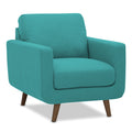 Adorn India Damian 3+2+1 6 Seater Sofa Set (Aqua Blue) (3 Year Warranty)