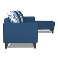 Adorn India Hallton L Shape 5 Seater Sofa Set Digitel Print (Right Hand Side) (Blue) (3 Year Warranty)