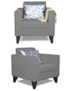 Adorn India Bladen 3-1-1 Five Seater Sofa Set (Grey)