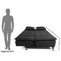 Adorn India Arden 4 Seater Sofa Cum Bed 4 x 6 (Dark Grey) (3 Year Warranty)