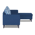 Adorn India Calloway Bricks L Shape 5 Seater Sofa Set (Right Hand Side) (Blue)