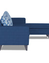 Adorn India Calloway Bricks L Shape 5 Seater Sofa Set (Right Hand Side) (Blue)