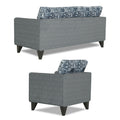 Sheldon Crafty 3+1+1 5 Seater Sofa Set with Centre Table (Grey)