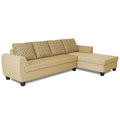 Raiden Bricks Premium L Shape 6 Seater Sofa Set with Center Table (Right Hand Side) (Beige)