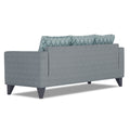 Adorn India Straight line Plus Blossom 3 Seater Sofa (Grey) (3 Year Warranty)