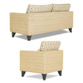 Tornado Bricks 3+1+1 5 Seater Sofa Set with Centre Table (Beige)