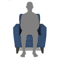 Adorn India Cardello 1 Seater Sofa (Blue) (3 Year Warranty)