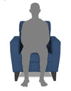 Adorn India Cardello 1 Seater Sofa (Blue)