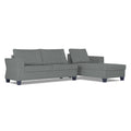 Adorn India Valencia Plus Decent L Shape 6 Seater Sofa Set (Right Hand Side) (Grey)