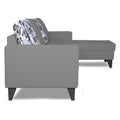 Adorn India Hallton L Shape 5 Seater Sofa Set Digitel Print (Right Hand Side) (Grey) (3 Year Warranty)