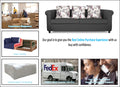 Adorn India Magnum 3 Seater Sofa (Dark Grey), Wood, Foam