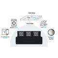 Adorn India Easy 3 Seater Sofa Cum Bed (Rhombus Pattern) Chennile Fabric - Washable Cover - Including 3 Cushion - Size 5' x 6' Ft (Black Color) Perfect for Home & Office for Guests