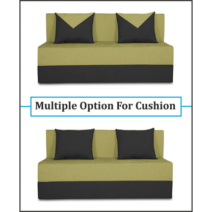 Adorn India Easy Boom 2 Seater Sofa Cum Bed 4 x 6 (Green & Black)