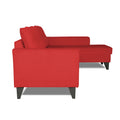 Adorn India Maddox Tufted L Shape 6 Seater Sofa Set RHS (Red) (3 Year Warranty)