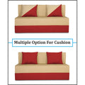 Adorn India Easy Desmond 2 Seater Sofa Cum Bed 4 x 6 (Red & Beige) (1 Year Warranty)