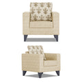 Straight line Plus Leaf 3+2+1 6 Seater Sofa Set (Beige)