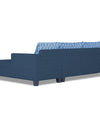 Adorn India Alexia Plus L Shape 5 Seater Sofa Set Blossom (Right Hand Side) (Blue)