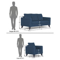 Adorn India Hallton Tufted 3-1-1 Five Seater Sofa Set (Blue)  (3 Year Warranty)